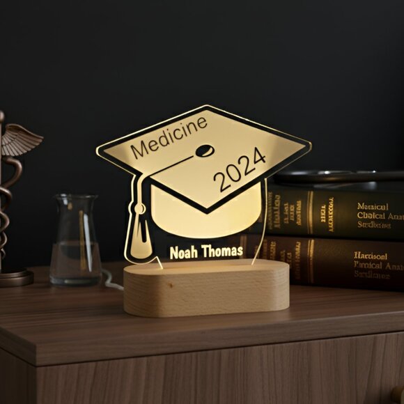 Personalized Graduation Night Light – Custom LED Lamp for Graduates - Picture 8 of 8